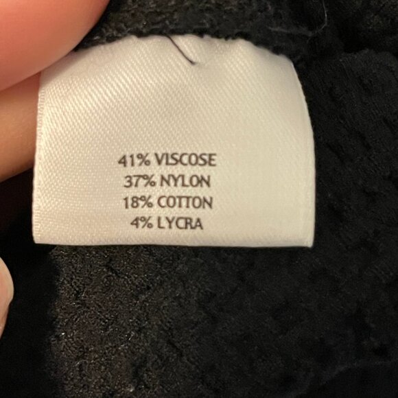 Eileen Fisher Woman Black Textured Snap Front Jacket Size 2X - Picture 6 of 7